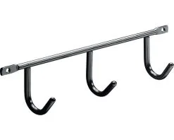 HETTICH Kapstok Met 3 Haken 200 Mm Zwart