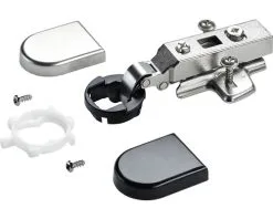 HETTICH Potscharnier Intermat Mini Voor Glazen Deuren Ø 26 Mm Voorliggend Vernikkeld, 2 Stuks