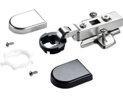 HETTICH Potscharnier Intermat Mini Voor Glazen Deuren Ø 26 Mm Half Voorliggend Vernikkeld, 2 Stuks