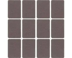 Viltglijder 36x22 Mm Bruin Zelfklevend, 12 Stuks
