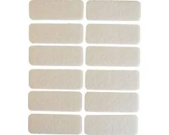 Viltglijder 44x16 Mm Wit Zelfklevend, 12 Stuks