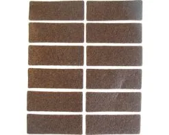 Viltglijder 44x16 Mm Bruin Zelfklevend, 12 Stuks