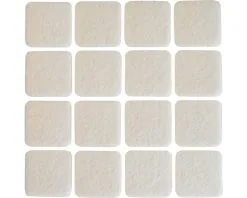Viltglijder Zelfklevend Vierkant Wit 22x22 Mm, 16 Stuks