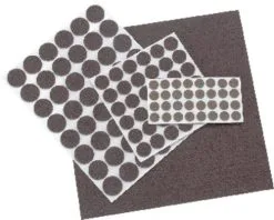 Viltglijder Assortiment Zelfklevend Bruin, 125-delig