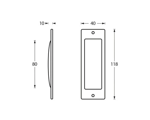 INTERSTEEL Komgreep Chroom, 120x40 Mm - Afbeelding 2