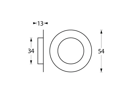 INTERSTEEL Komgreep RVS Geborsteld, Ø 55/34 Mm - Afbeelding 2