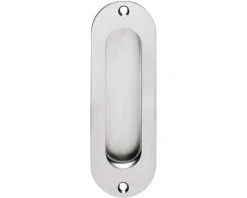 INTERSTEEL Komgreep Ovaal RVS Geborsteld Met Schroefgaten, 120x40 Mm