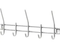 INTERSTEEL Kapstok RVS Geborsteld Met 5 Haken