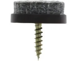 TARROX Viltglijder Schroefbaar Rond Bruin Ø 24 Mm, 24 Stuks