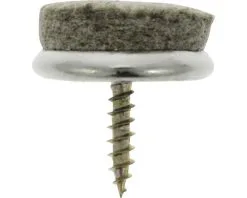 TARROX Viltglijder Metaal Schroefbaar Rond Bruin Ø 24 Mm, 24 Stuks