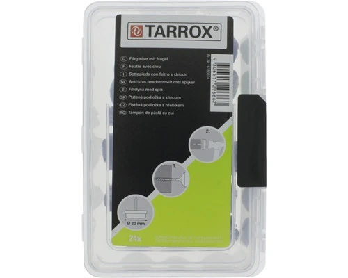 TARROX Viltglijder Spijkerbaar Rond Bruin Ø 20 Mm, 24 Stuks - Afbeelding 4