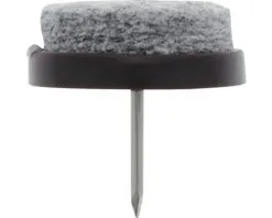 TARROX Viltglijder Spijkerbaar Rond Bruin Ø 28 Mm, 24 Stuks