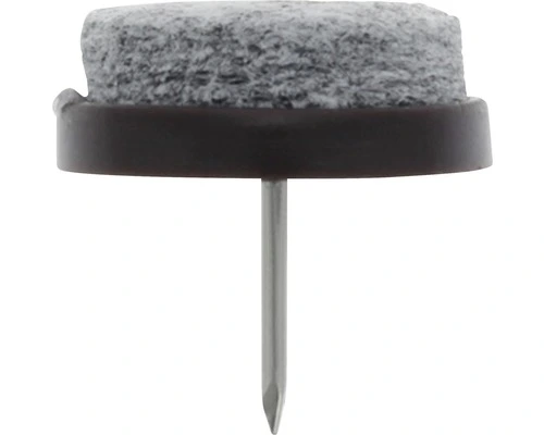 TARROX Viltglijder Spijkerbaar Rond Bruin Ø 28 Mm, 24 Stuks