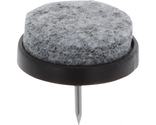 TARROX Viltglijder Spijkerbaar Rond Bruin Ø 28 Mm, 24 Stuks - Afbeelding 3