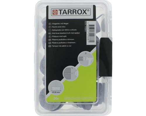 TARROX Viltglijder Spijkerbaar Rond Bruin Ø 28 Mm, 24 Stuks - Afbeelding 4