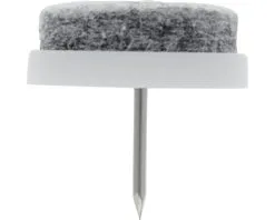 TARROX Viltglijder Spijkerbaar Rond Grijs Ø 24 Mm, 24 Stuks