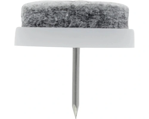 TARROX Viltglijder Spijkerbaar Rond Grijs Ø 28 Mm, 24 Stuks