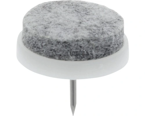 TARROX Viltglijder Spijkerbaar Rond Grijs Ø 28 Mm, 24 Stuks - Afbeelding 2