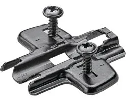 HETTICH Kruismontageplaat Sensys Zwart, 20 Stuks