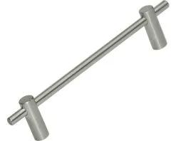 Stanggreep Roestvrij Staal Geborsteld, 128 Mm