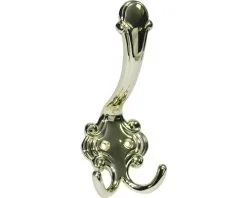 Garderobehaak Metaal Goud 150x60x70 Mm Met 2 Haken