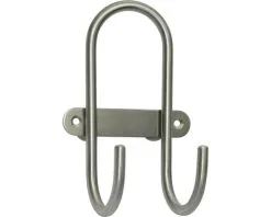 Garderobehaak Roestvrij Staal Geborsteld 150x95x73 Mm Met 2 Haken
