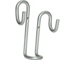 Garderobehaak Aluminium Mat Chroom 145x110x50 Mm Met 2 Haken