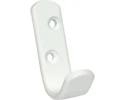 Garderobehaak Aluminium Wit 59x20x37 Mm Met 1 Haak