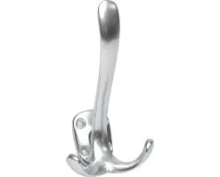 Garderobehaak Aluminium Gepolijst 140x70x85 Mm Met 2 Haken