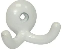 Garderobehaak Aluminium Wit 37x48x21 Mm Met 2 Haken