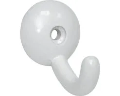 Garderobehaak Aluminium Wit 40x26x34 Mm Met 1 Haak