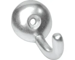 Garderobehaak Aluminium Chroom 40x26x34 Mm Met 1 Haak