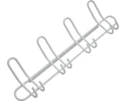 Kapstok Staal Wit 585 Mm Met 8 Haken