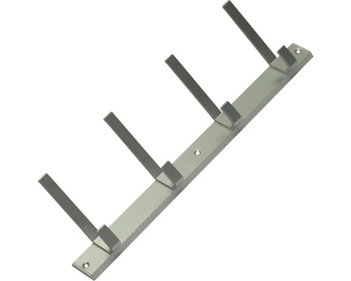 Kapstok Aluminium Geanodiseerd 450 Mm Met 4 Haken