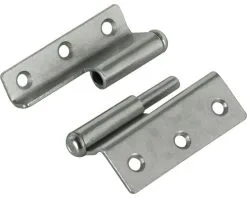 HETTICH Meubelscharnier Gebogen Linksdraaiend, Vernikkeld 50x40 Mm, 10 Stuks