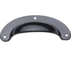 Komgreep Staalplaat Zwart, 73 Mm