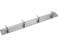 Kapstok Roestvrij Staal Geborsteld 300 Mm Met 4 Haken